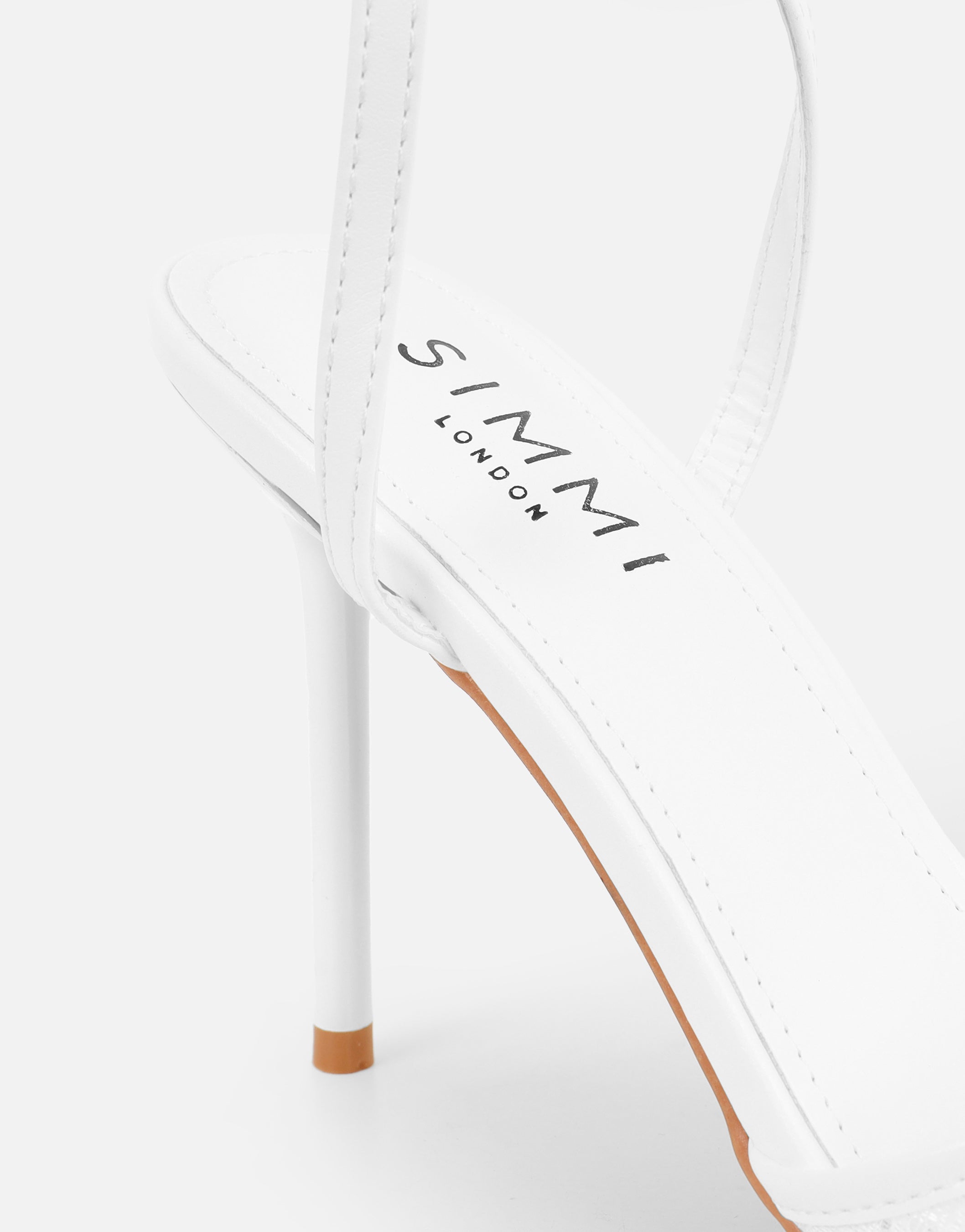Juby White Mesh Heeled Sandals