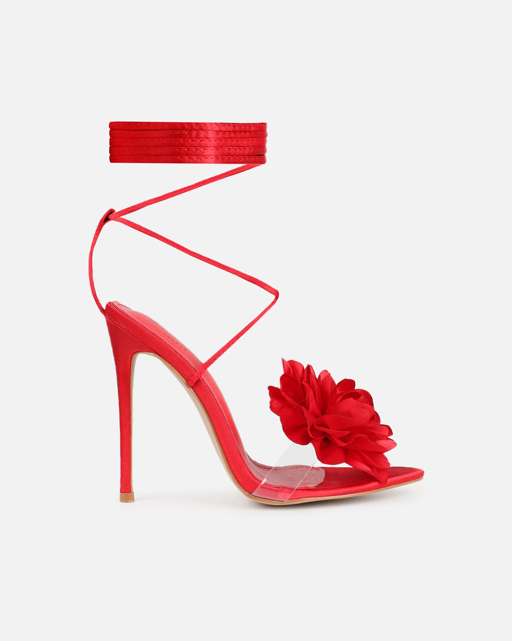 Betty Red Flower Heeled Sandals