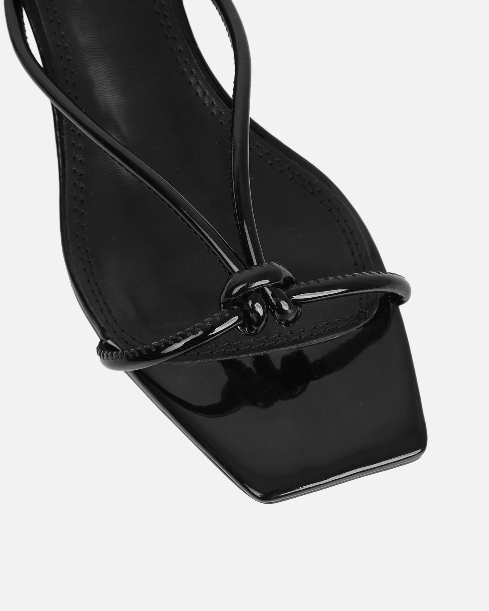 Haylen Black Patent Knotted Mules