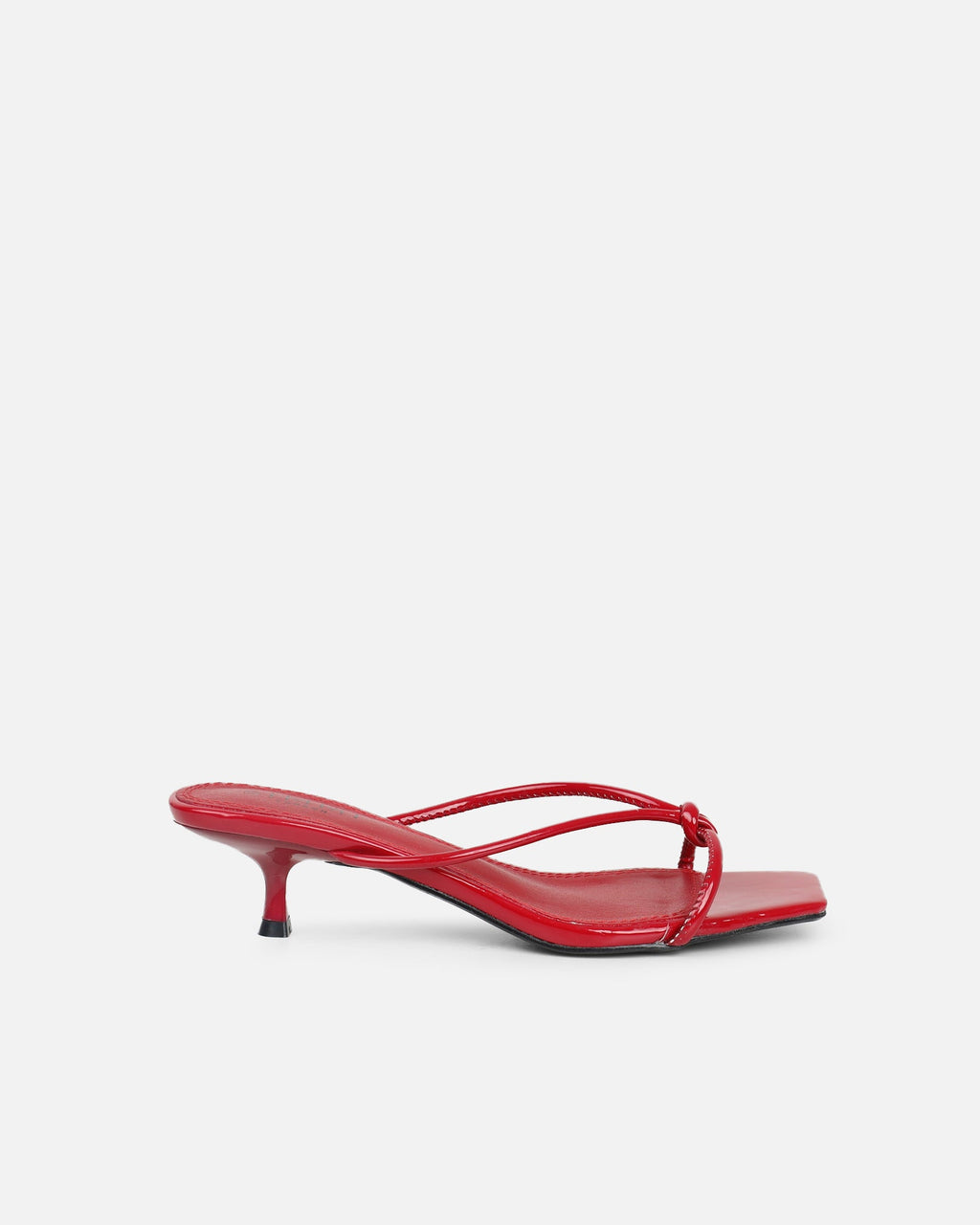 Haylen Burgundy Patent Knotted Mules