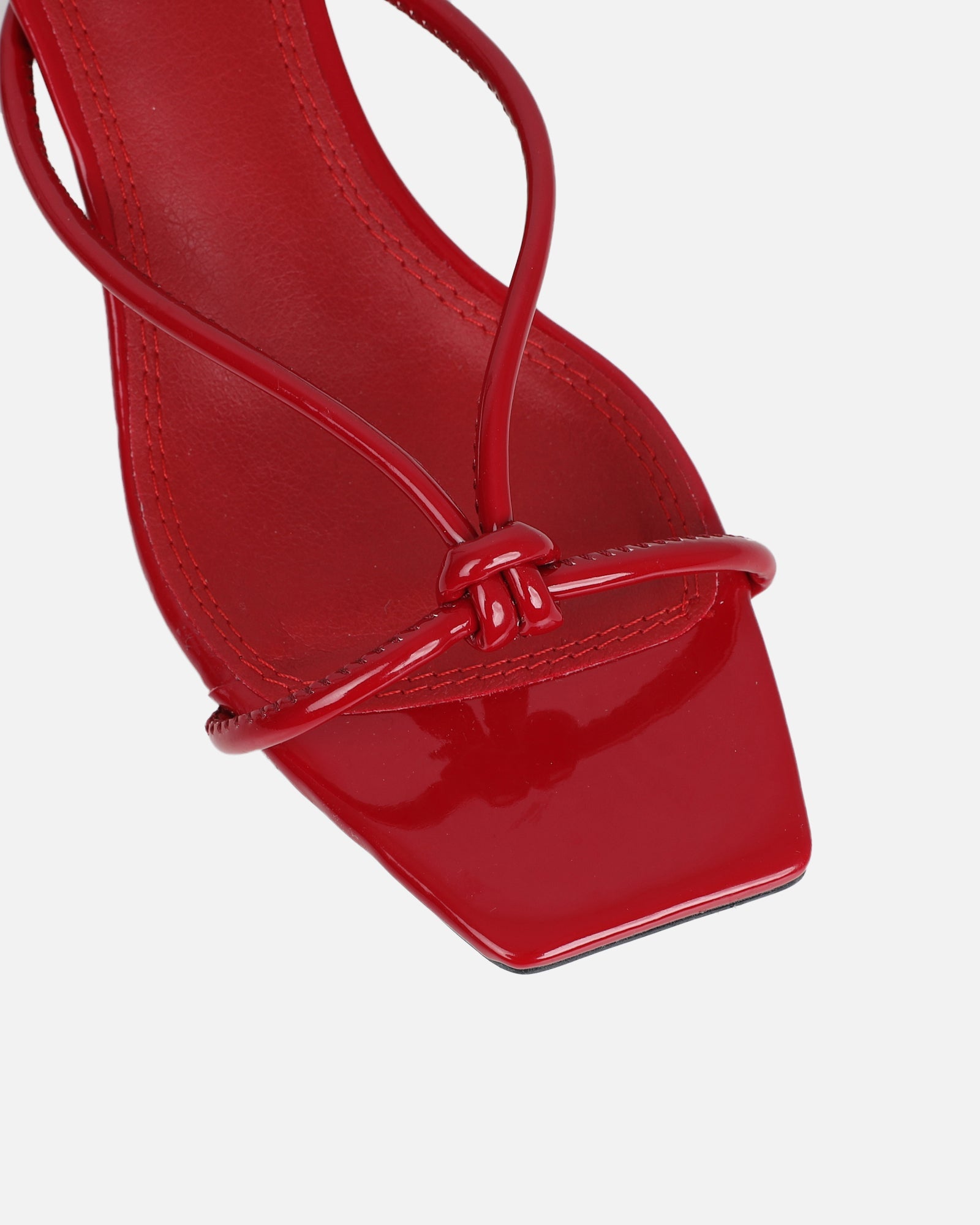 Haylen Burgundy Patent Knotted Mules