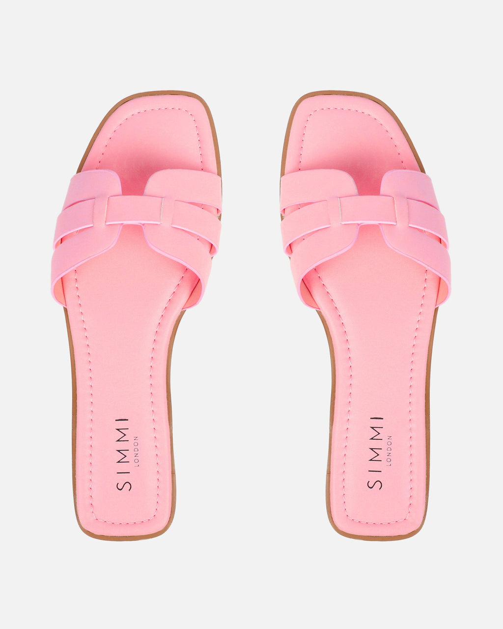 Jorja Baby Pink Slip On Flat Sandals