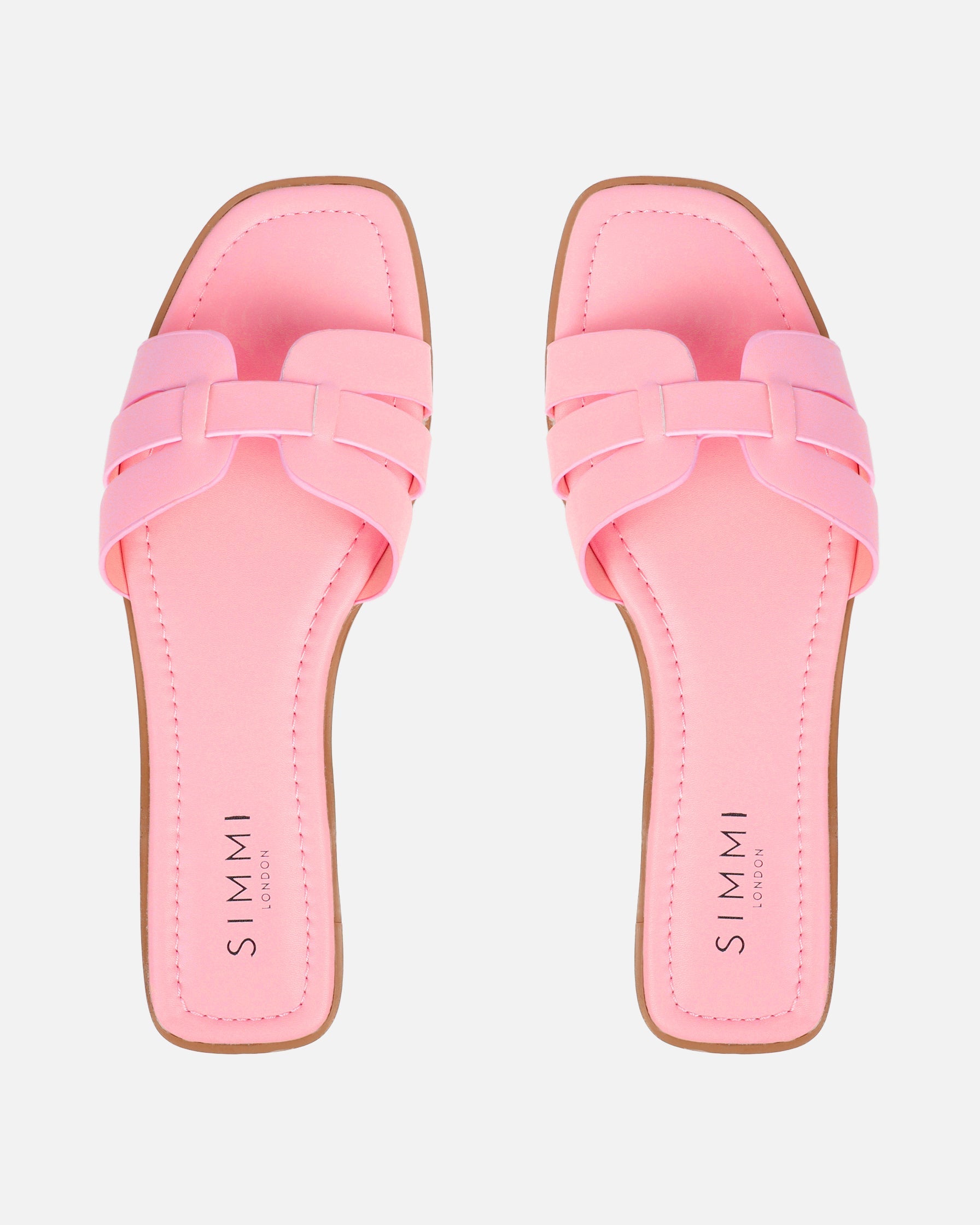 Jorja Baby Pink Slip On Flat Sandals