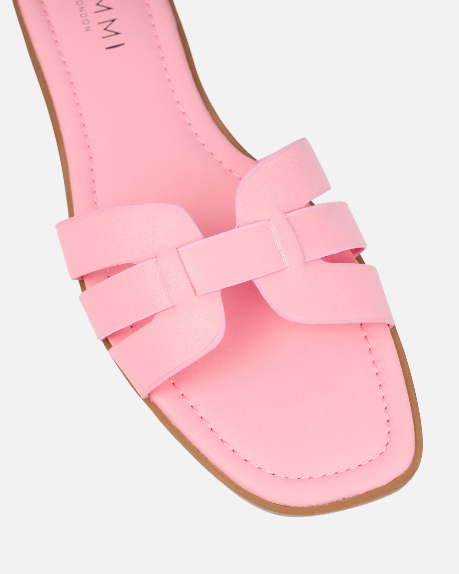 Jorja Baby Pink Slip On Flat Sandals