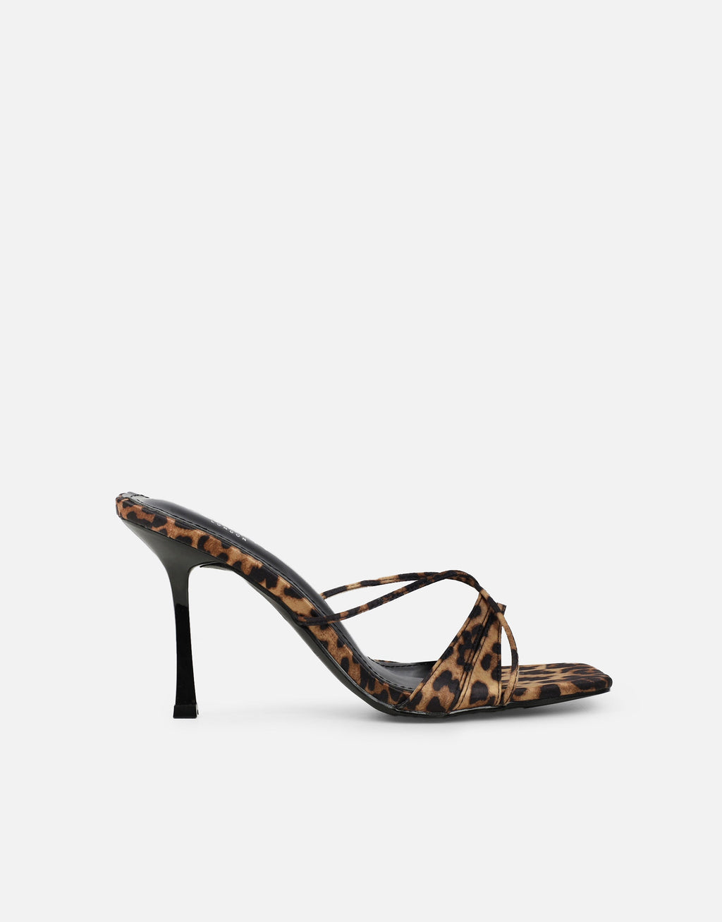Danique Leopard Print Satin Mules