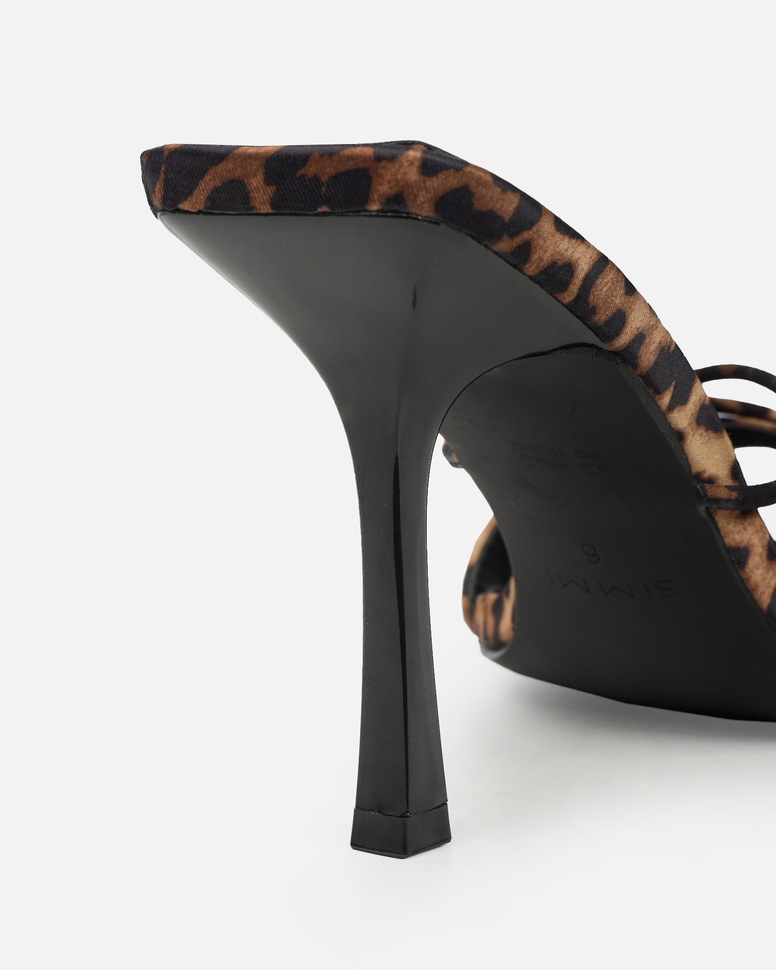 Danique Leopard Print Satin Mules