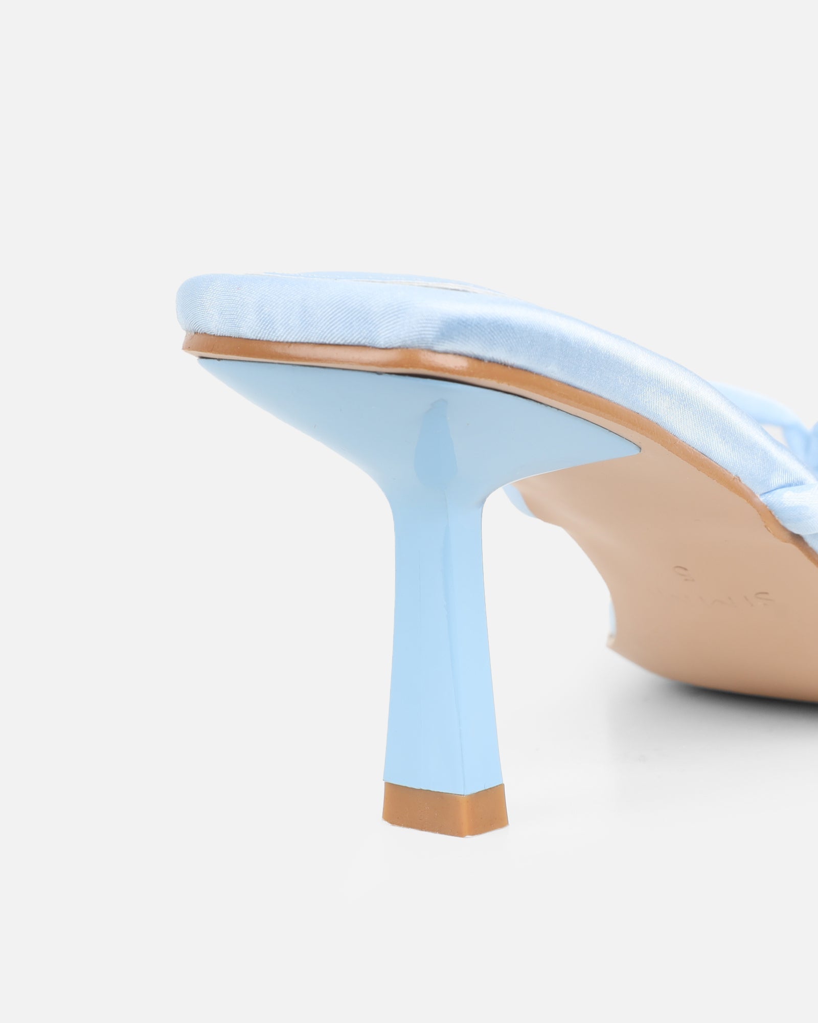 Melba Blue Satin Toe Post Sandals