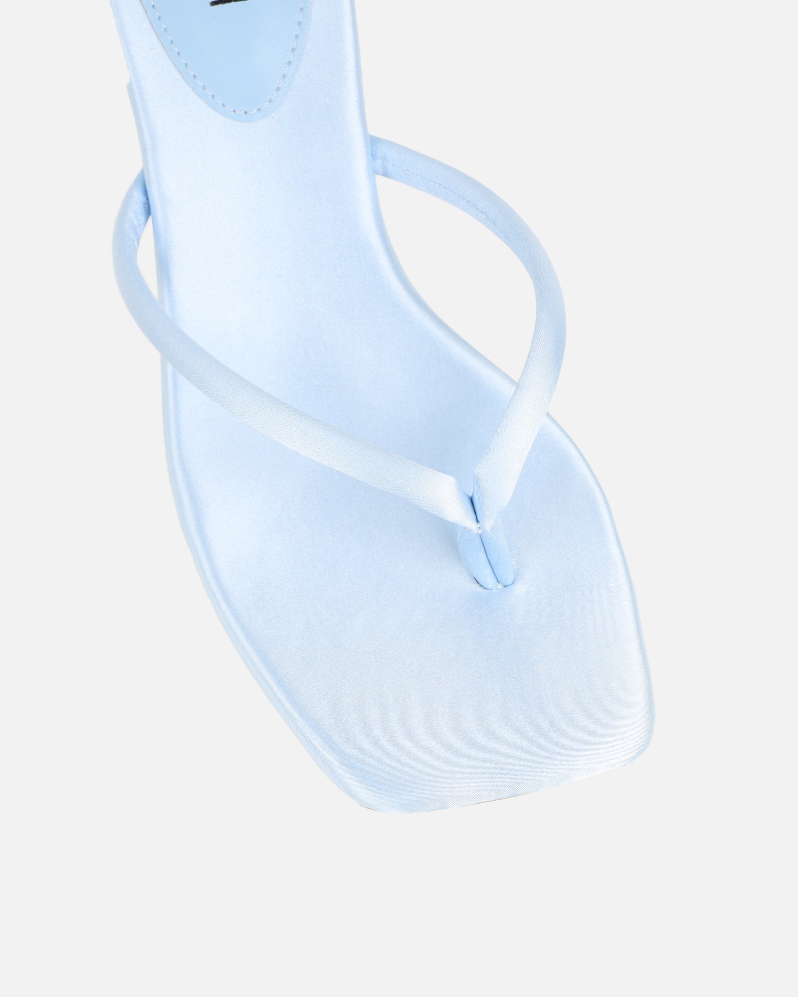 Melba Blue Satin Toe Post Sandals
